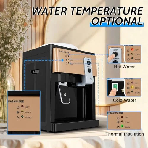 Countertop Hot and Cold Fluid Cooler Dispenser 5/3 Gallon Fluid Dispenser for Home Office Use 110V