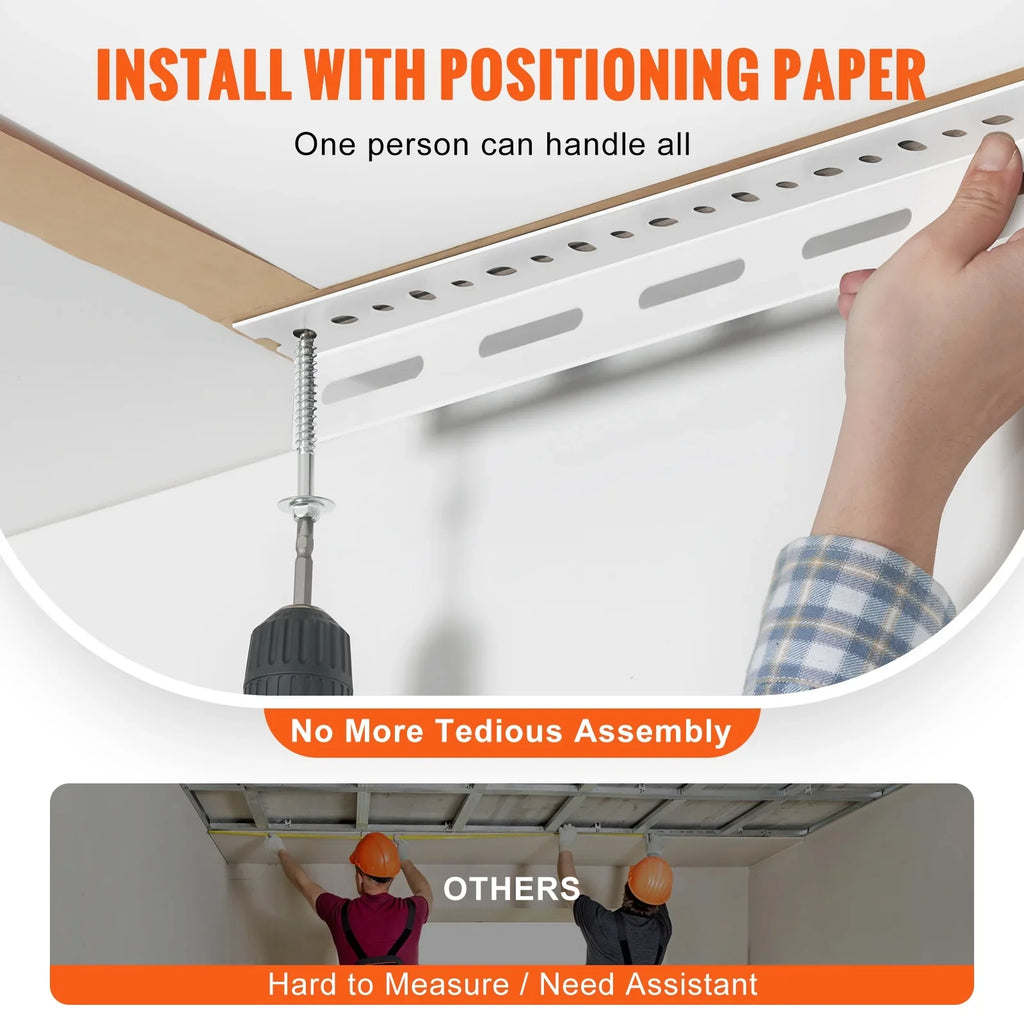 SKYSHALO Overhead Adjustable Garage Storage Rack 36x96" Ceiling Rack 600lb White