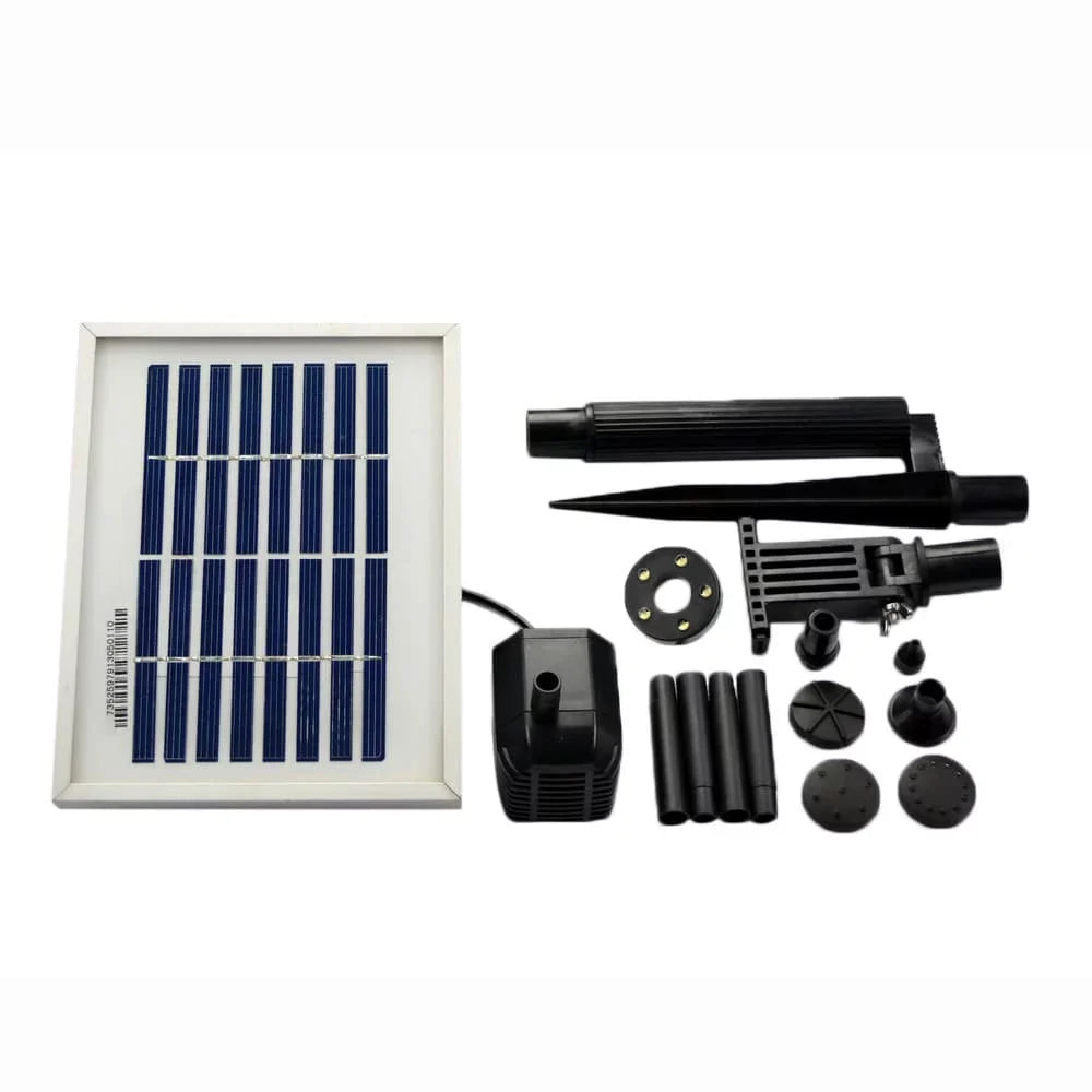 ASC 1.6 Watts Solar Liquid Pump Battery/Timer Kit with LED Lights Garden Pond