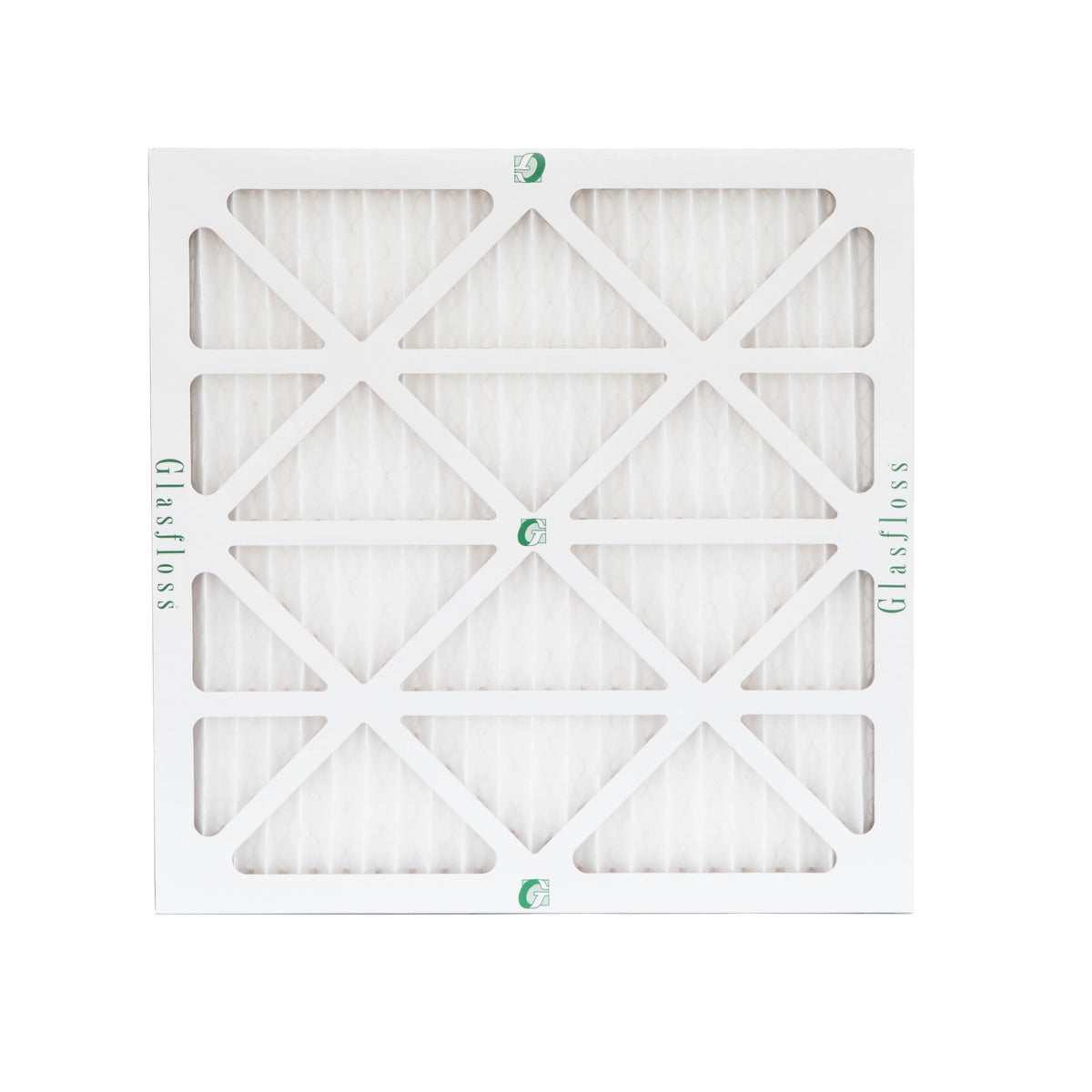 6 Pack of 25x25x1 MERV 10 Pleated Air Filters by Glasfloss. Actual Size: 24-1/2 x 24-1/2 x 7/8