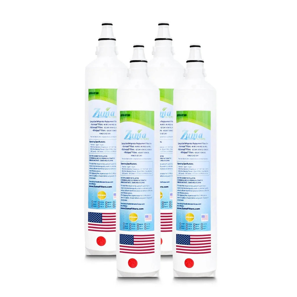 ZUMA Brand , Fluid Filters , Model # ZWFZ1-RF750 , Compatible with Subzero® IT30RIDRH - 4 Pack - Made in U.S.A.