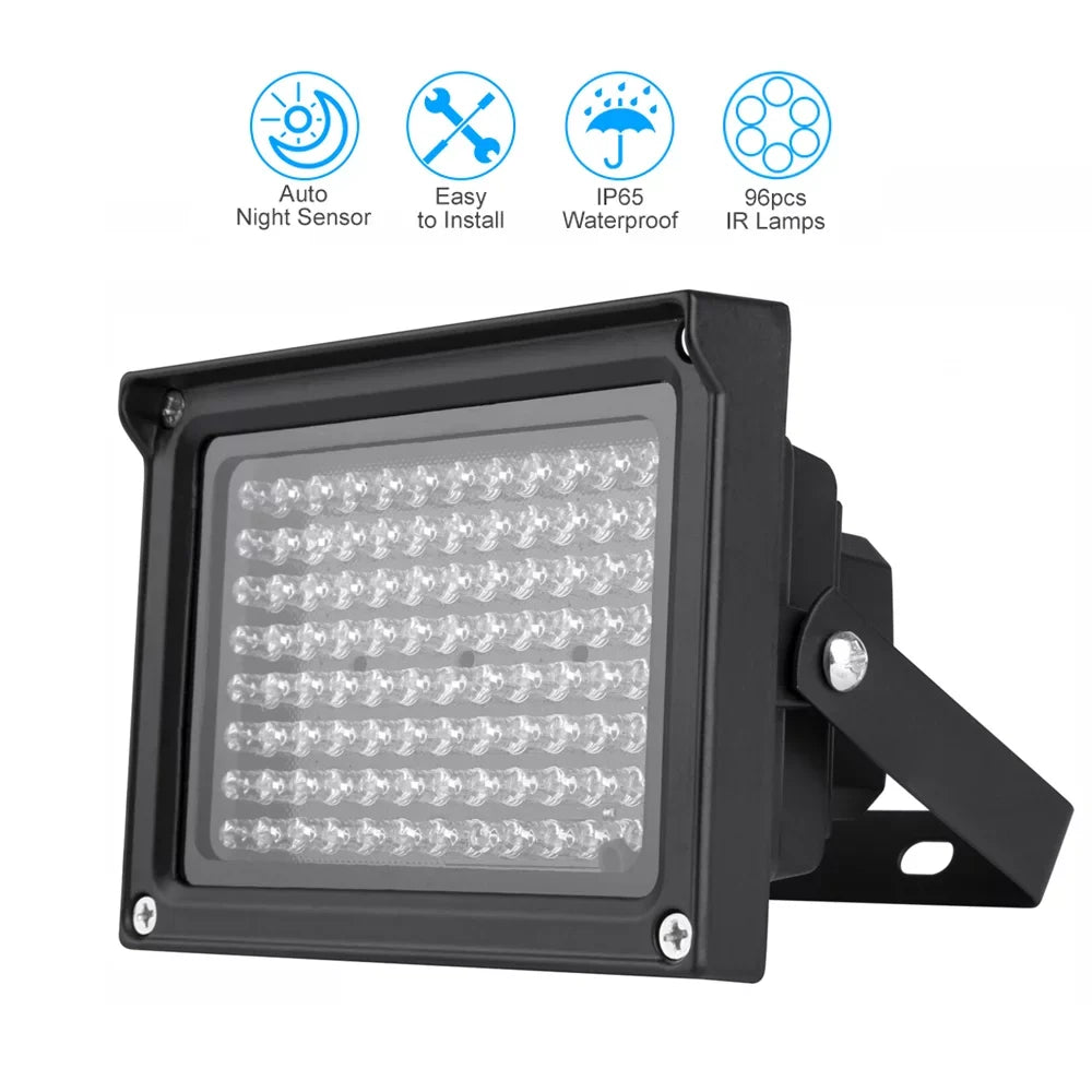 Dadypet Photography Lamp,Lamps Vision Outdoor Illuminator Array Infrared Security Camera Fluid CCTV Security IR Illuminator Infrared Lamps Vision 96 LEDs IR Fluid Provide Security mewmewcat