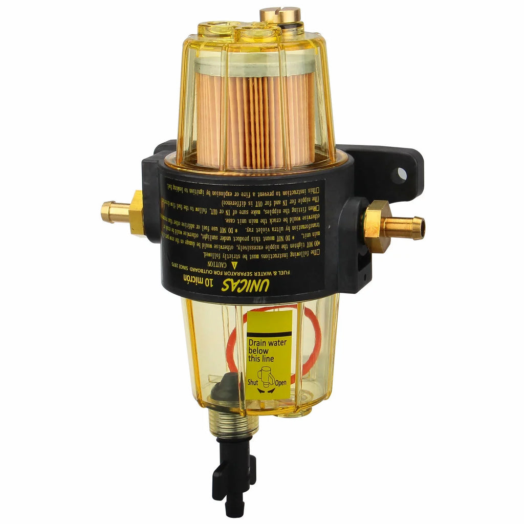ACA UF-10K Fuel Filter Fluid Separator Assembly With Clear Bowl for Yamaha Suzuki Tohatsu Mercury Outboard Engine