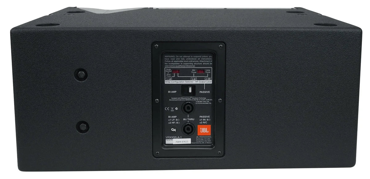 JBL VRX932LA-1 12" 800 Watt 2-Way Passive Line-Array Speaker in Black