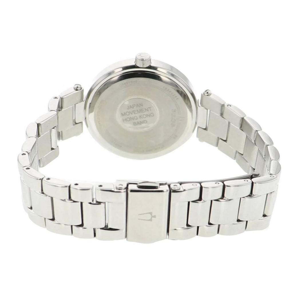 Bulova Women's Silver Dial Dimond Stainless Steel Watch - 96P151
