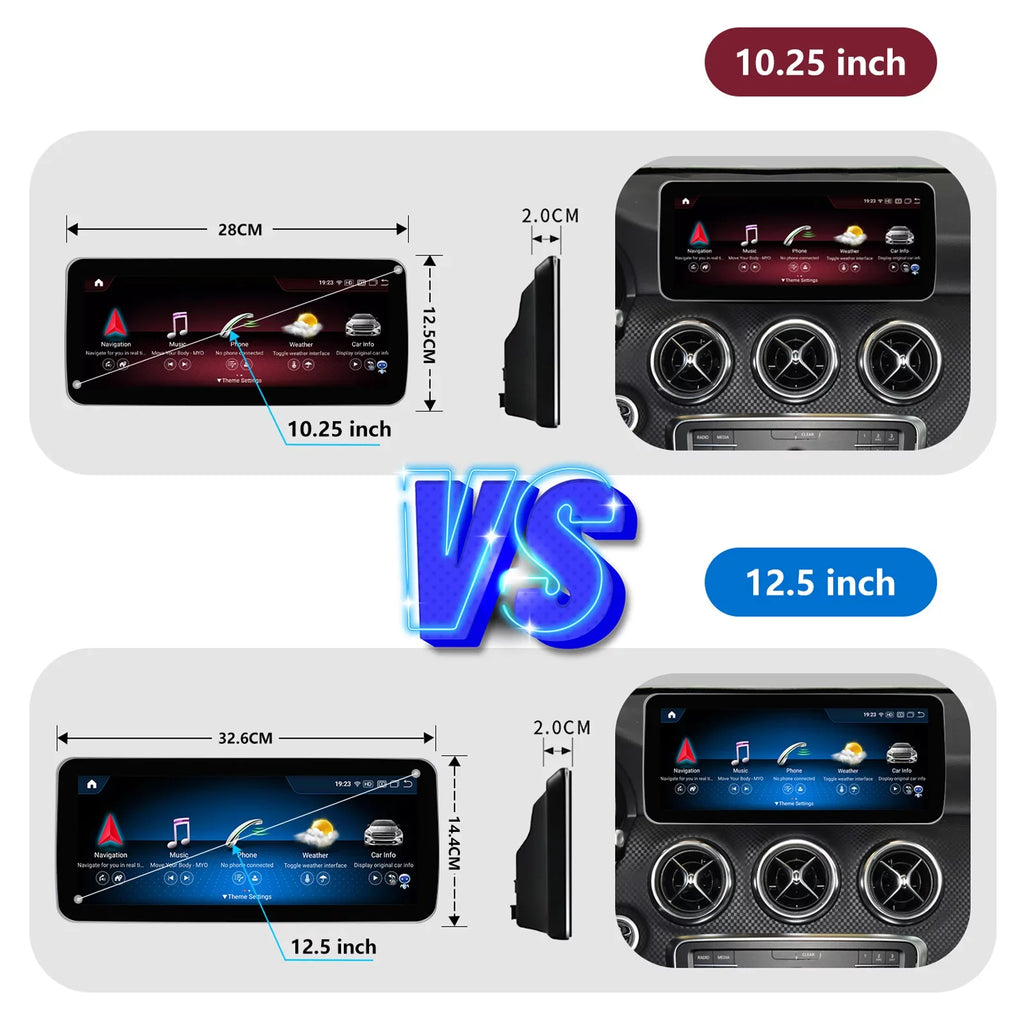 Road Top Android 13 Car Stereo 10.25" 8GB+256GB Car Touch Display for Mercedes Benz GLA CLA A Class X156 C117 2016-2018 NTG 5.0, Support Wireless Carplay Android Auto Navigation Camera