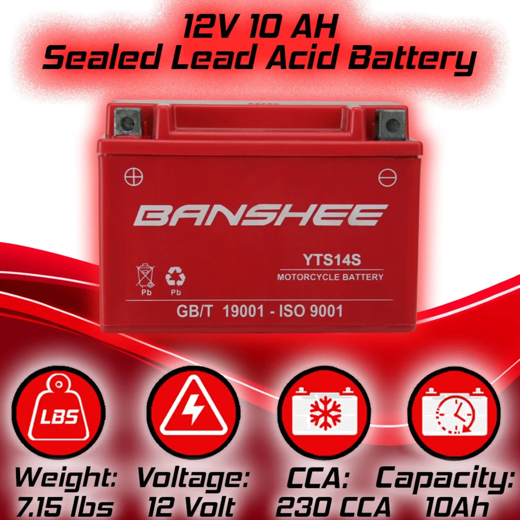 Banshee YTZ14S Motorsports Battery Compatible with BMW F8000T (Auxiliary Battery)