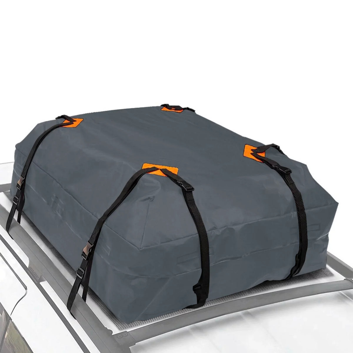 Gecheer Cargo Bag Car Roof Cargo Carrier Universal Luggage Bag Storage Cube Bag Thickened 600D Fluid Gray for Travel Camping