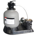Swim Central 1.5 Sand Filter Combo with Pump Pressure for Above Ground Pools, 19-Inch