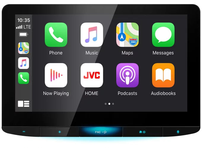 JVC KW-Z1000W 10.1" HD Car Monitor Wireless Carplay Receiver+Dash Cam