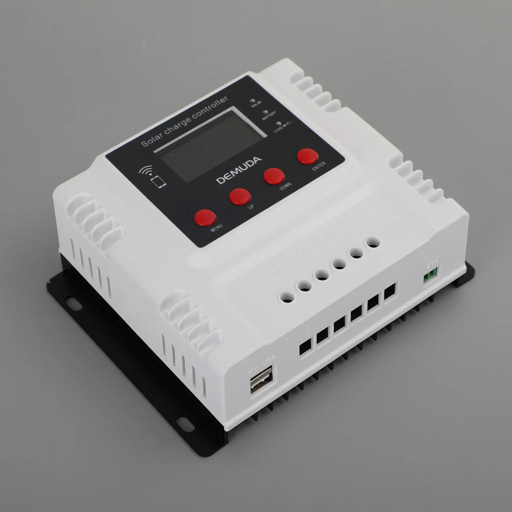 10A 12V 24V 48V Solar Charge Controller With Wifi Monitor PWM LCD Regulator