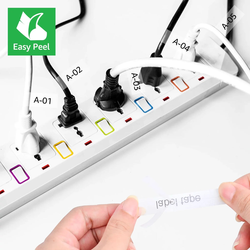 GREENCYCLE 40PK Compatible for Brother P-touch 12mm x 8m Black on Clear TZ TZe TZe-FX131 TZ-FX131 TZe-131 TZ-131 Flexible ID Cable Wire Label Tape