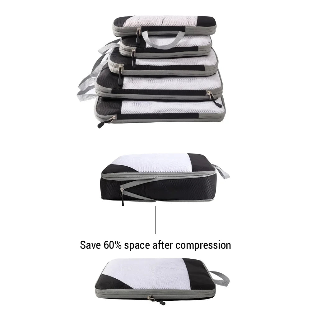 Tomshoo storage bag,1 Set Huiop Carry On Suitcase Compressible Carry On Set Compressible Mewmewcat