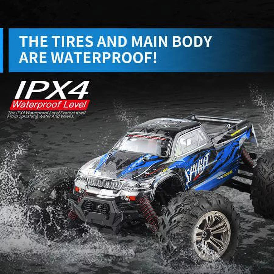 Hosim 1:16 Scale 36+ kmh High Speed RC Trucks for Adults - 4WD Electric Off-Road Liquid RC Cars Radio Control Vehicle with 2 Batteries All Terrian RC Monster Trucks for Boy