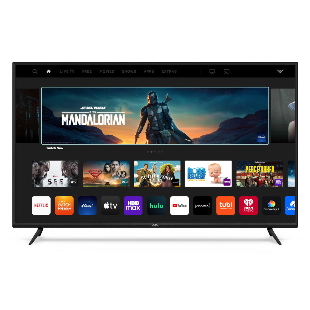 VIZIO 65" V655-J 4K TV with a onn. Ultra-Slim Full Motion TV Wall Mount, 50"-86"