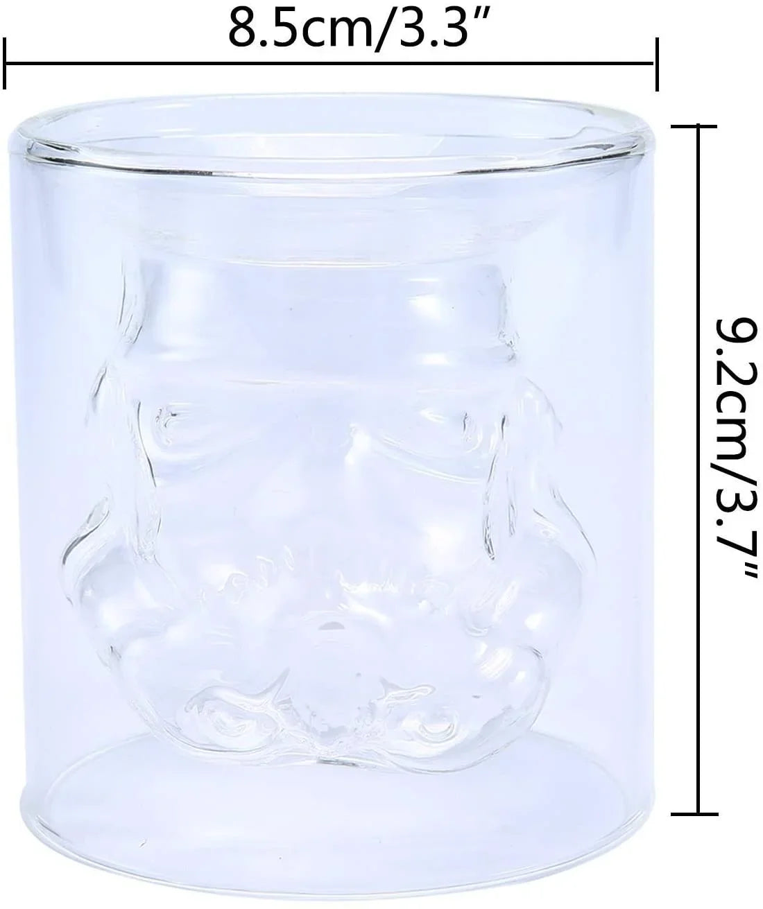 VI AI Double Wall Fluid Glasses, Whiskey Glasses, Cocktail Glasses, Old Fashioned Glass Double Wall Rocks Glasses for Drinking Bourbon, Scotch Whisky, Cocktails, Cognac 150ML