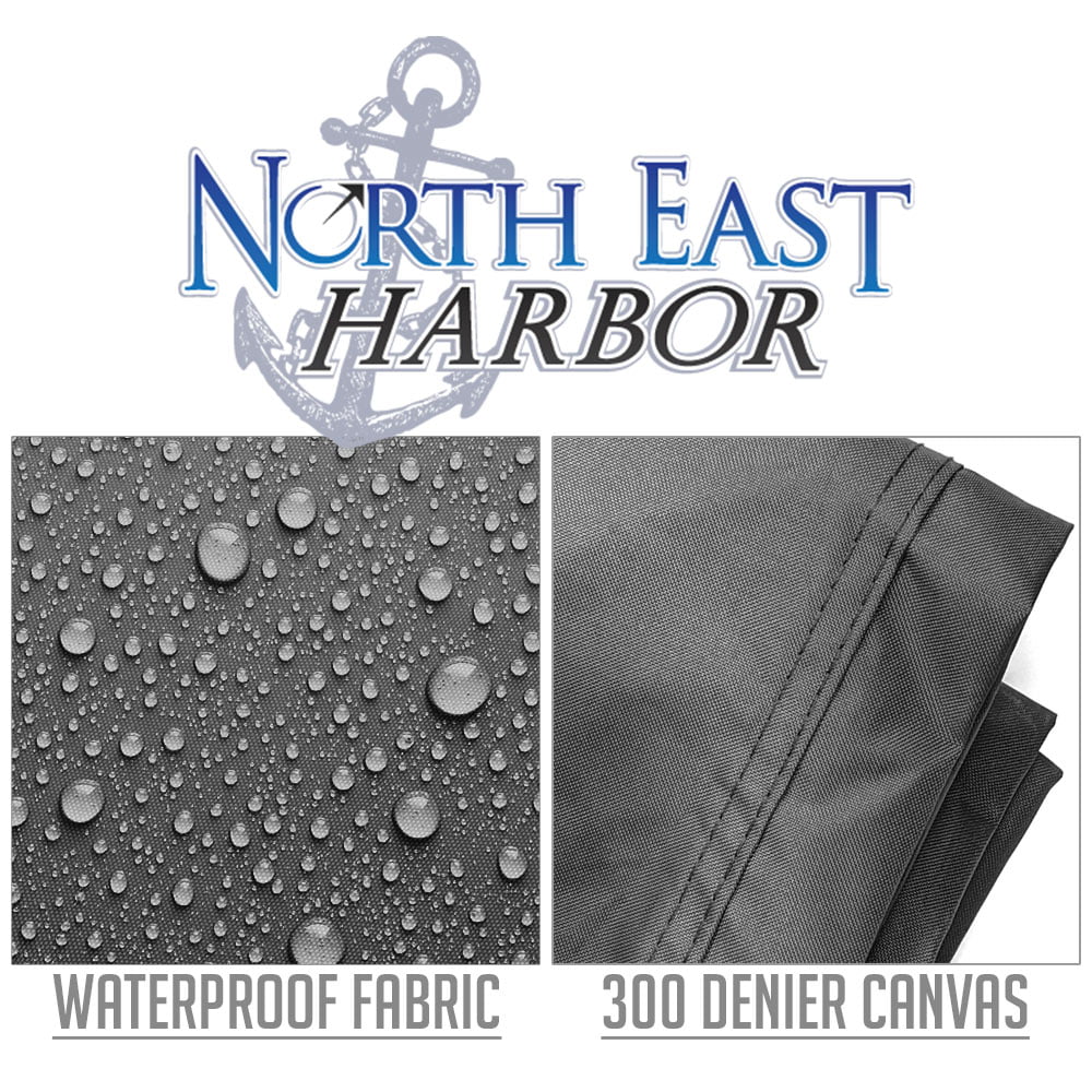 NEH Heavy-Duty Kayak Canoe Boat Cover- 10ft- Fluid Dust and Sun Protection- Storage & Travel - Grey
