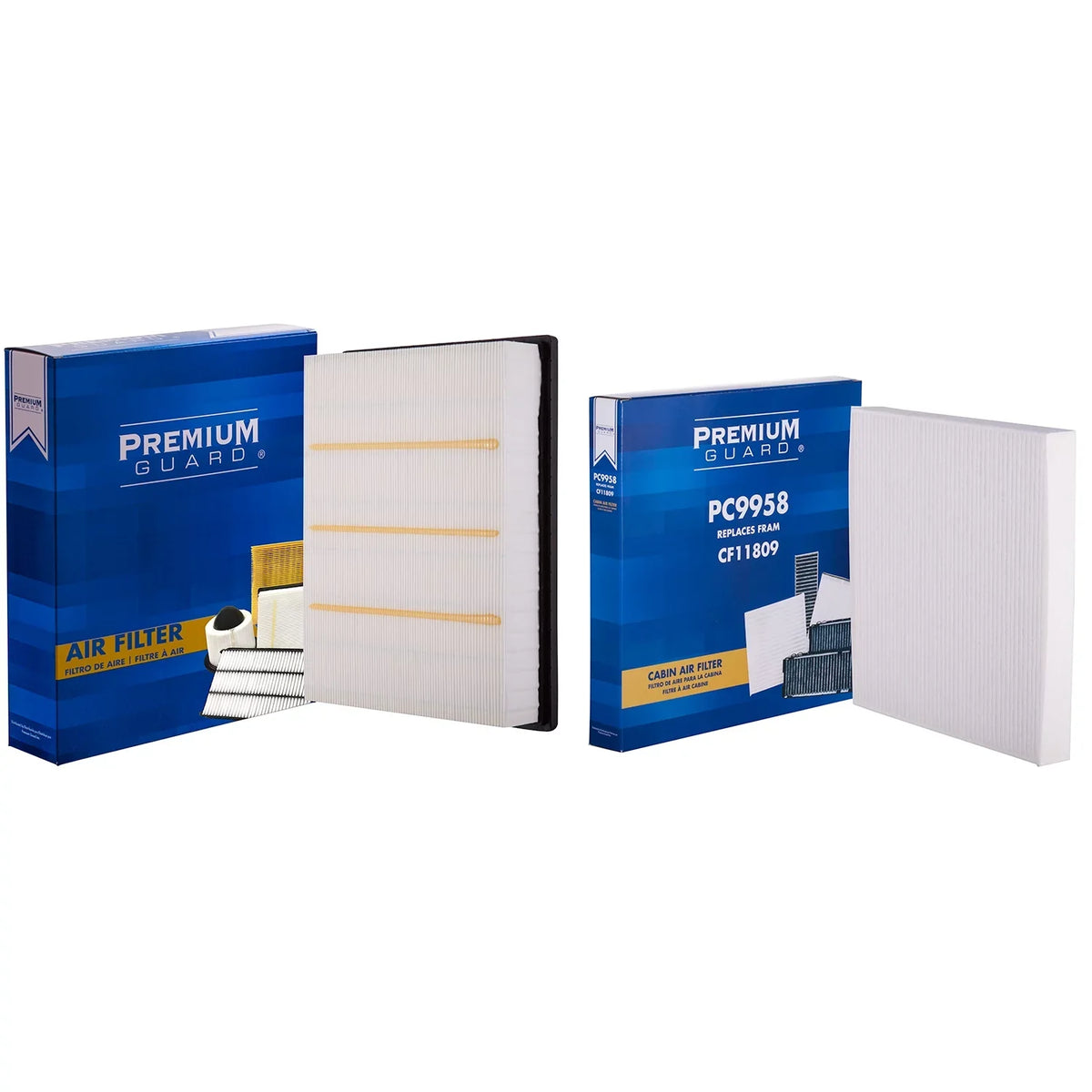 Premium Guard Kit Engine Air and Cabin Filter AC1005| Fits 2014-2019 Various Models of Cadillac, Chevrolet, GMC