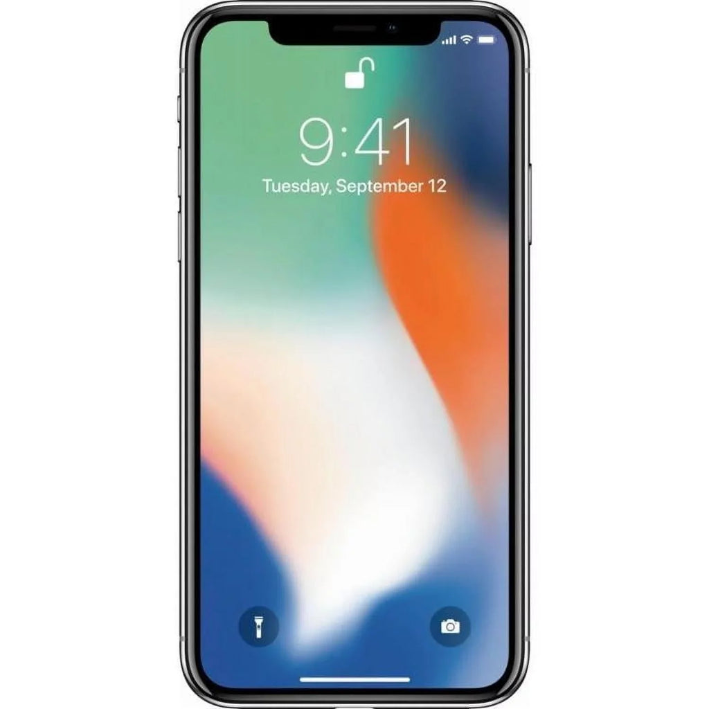 iPhone X A1865 (Fully Unlocked) 64GB Silver Pre-owned - Grade A)