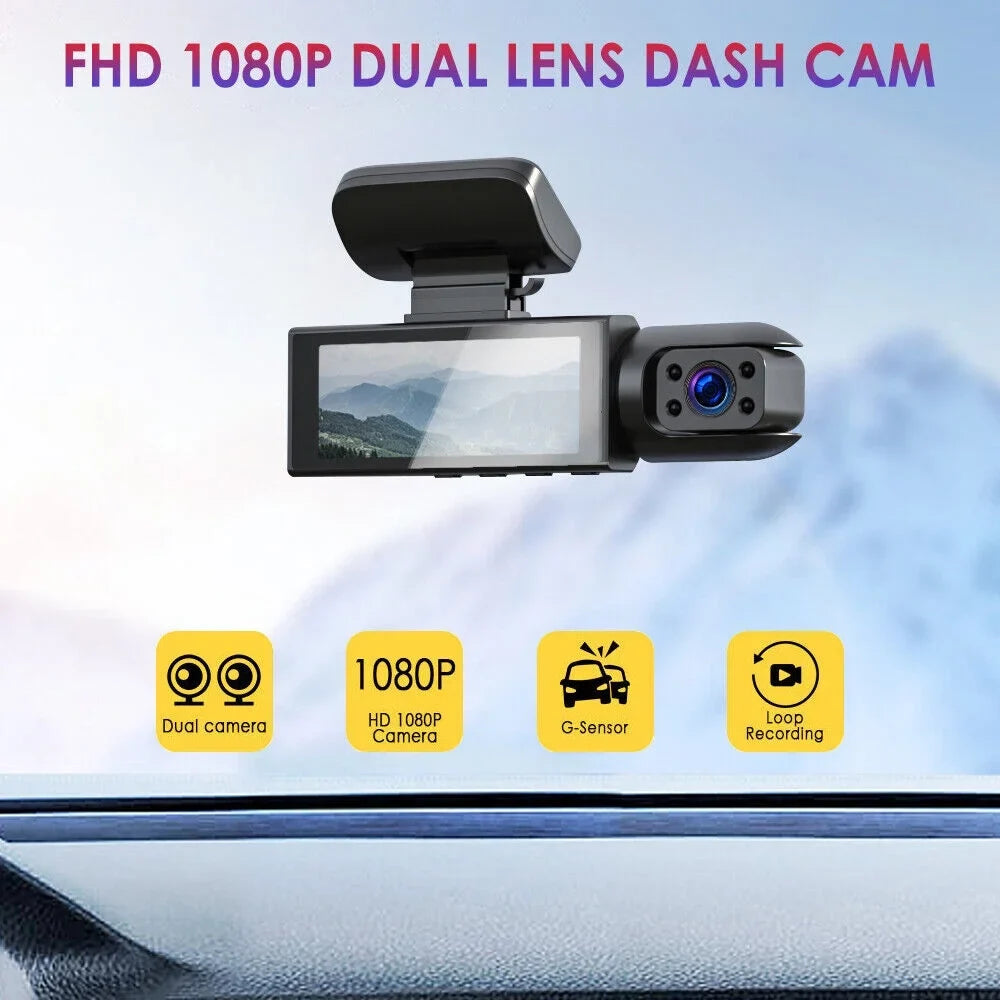 Paddsun Car DVR Recorder - 3.16-Inch Night Vision Dual Lens Camera for Enhanced Safety
