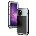 Gorilla Glass Aluminum Metal iPhone 11 Pro Max Case (Silver) Heavy Duty Military Grade Shockproof and Scratch Resistant Protection, Rugged Outdoor Travel