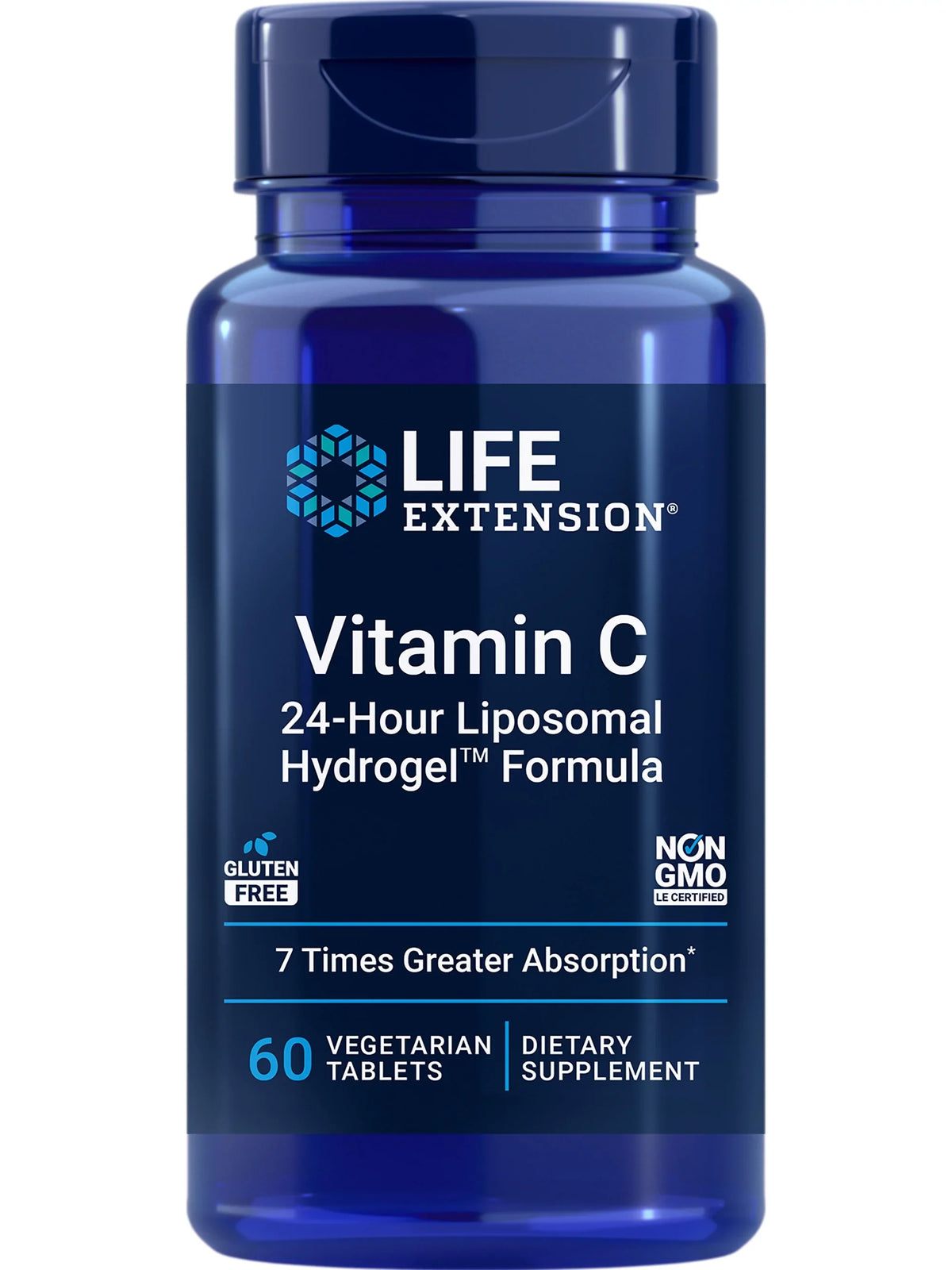 Life Extension Vitamin C 24-Hour Liposomal Hydrogel Formula – Liposomal Vitamin C Supplement for Immune & Skin Health with Calcium - Vegetarian, Gluten-Free, Non-GMO – 60 Tablets