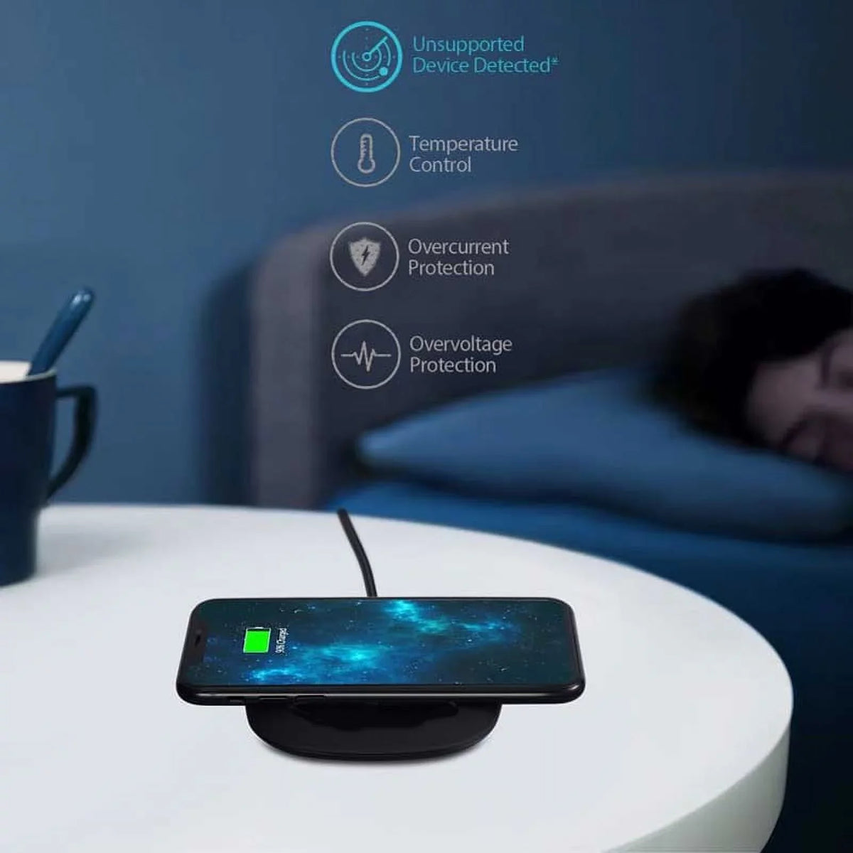 10W Wireless Charger Ultra Slim Fast Charging Pad Compatible With V40 ThinQ, Google Nexus 5 4, G4 G3 G2 - Motorola Google Nexus 6, Droid Turbo Mini MAXX - Nokia Lumia 930 920 1520 1020, 8
