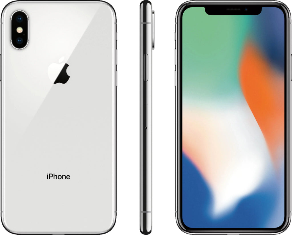 iPhone X A1865 (Fully Unlocked) 64GB Silver Pre-owned - Grade A)