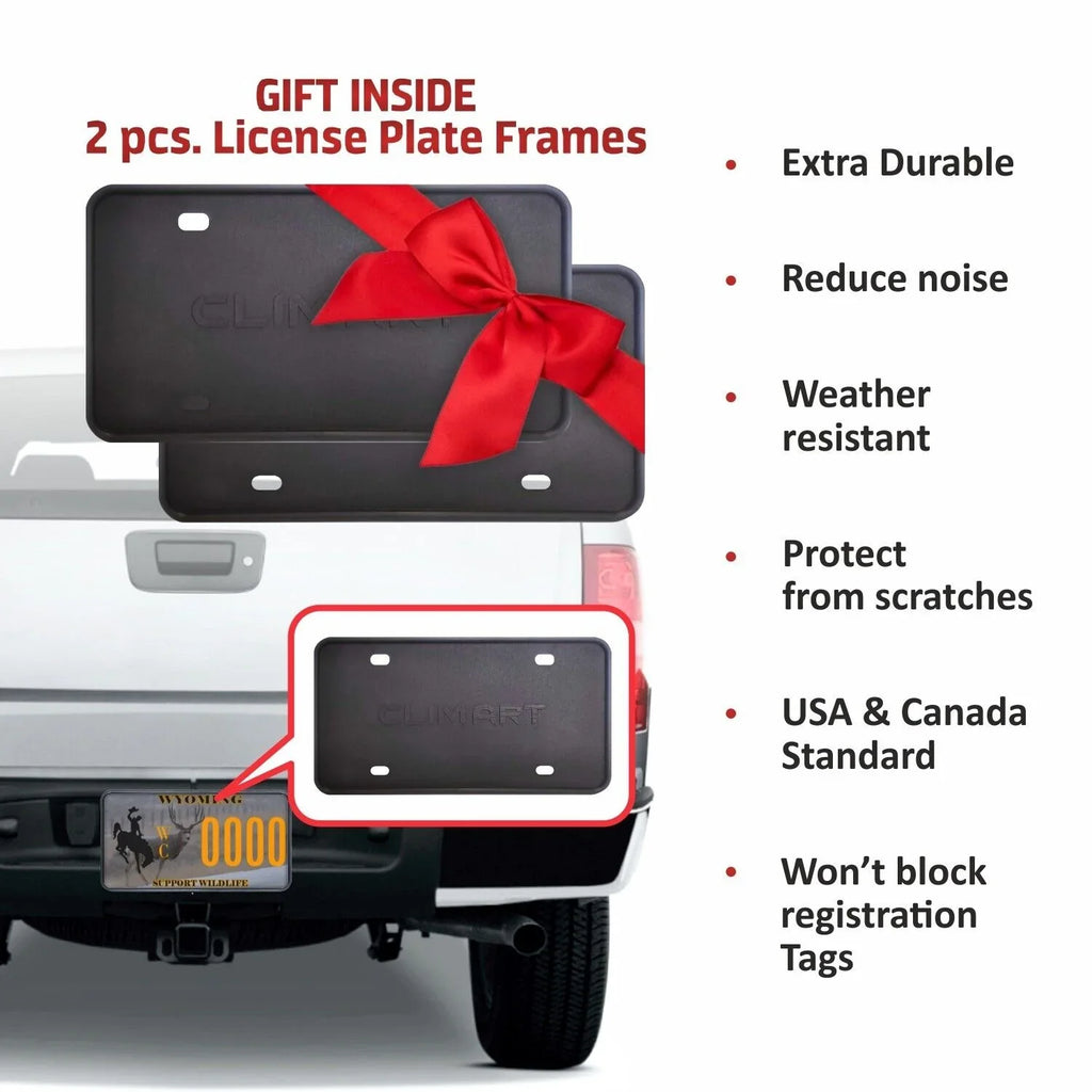 CLIM ART Incredibly Long-lasting Rain Guards Compatible with Chevrolet (Chevy) Silverado/GMC Sierra 1500 2019-2024 Crew Cab, Truck Accessories, Tape-on Window Deflectors, Vent Window Visors, 4pcs- 419160