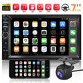 Double Din Car Stereo, 7In HD Bluetooth Car Radio MP5 Player Touch Monitor with Backup Camera, Vehicle Audio Receiver with Mirror Link, USB/Car Audio Receiver