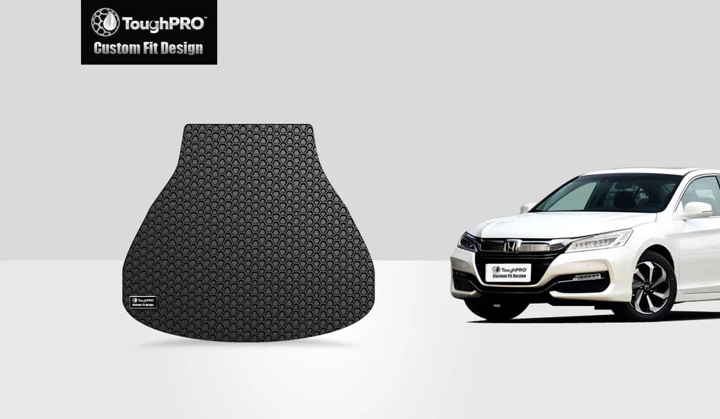 ToughPRO - Trunk Mat Compatible with HONDA Accord - All Weather Heavy Duty (Made in USA) - Black Rubber - 2014