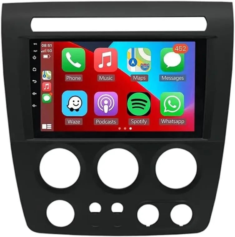 9" 1280*720 IPS 2+32GB Android 13 CarPlay Car Stereo Radio GPS Navi Fit Hummer H3 2005-2010