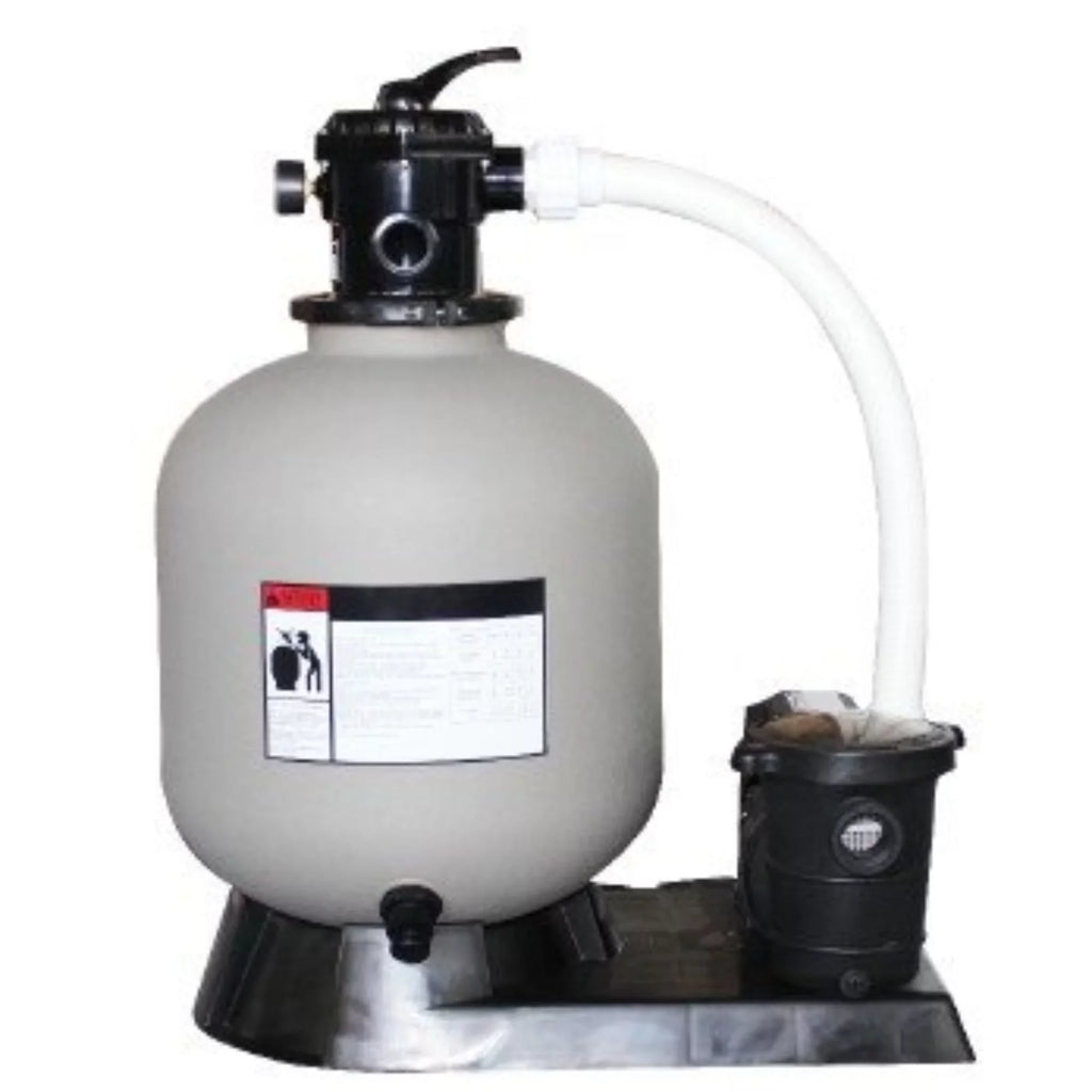 Swim Central 1.5 Sand Filter Combo with Pump Pressure for Above Ground Pools, 19-Inch