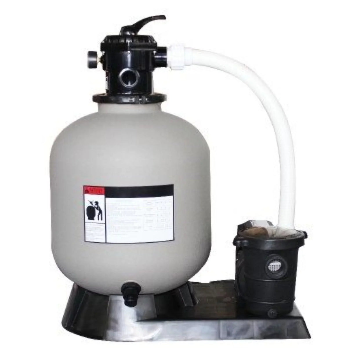Swim Central 1.5 Sand Filter Combo with Pump Pressure for Above Ground Pools, 19-Inch