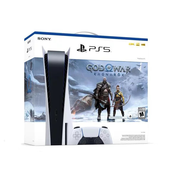 PlayStation_PS5 Gaming Console (Disc Version) with God of War(GOW) Ragnark Bundle and Ptech controller plate