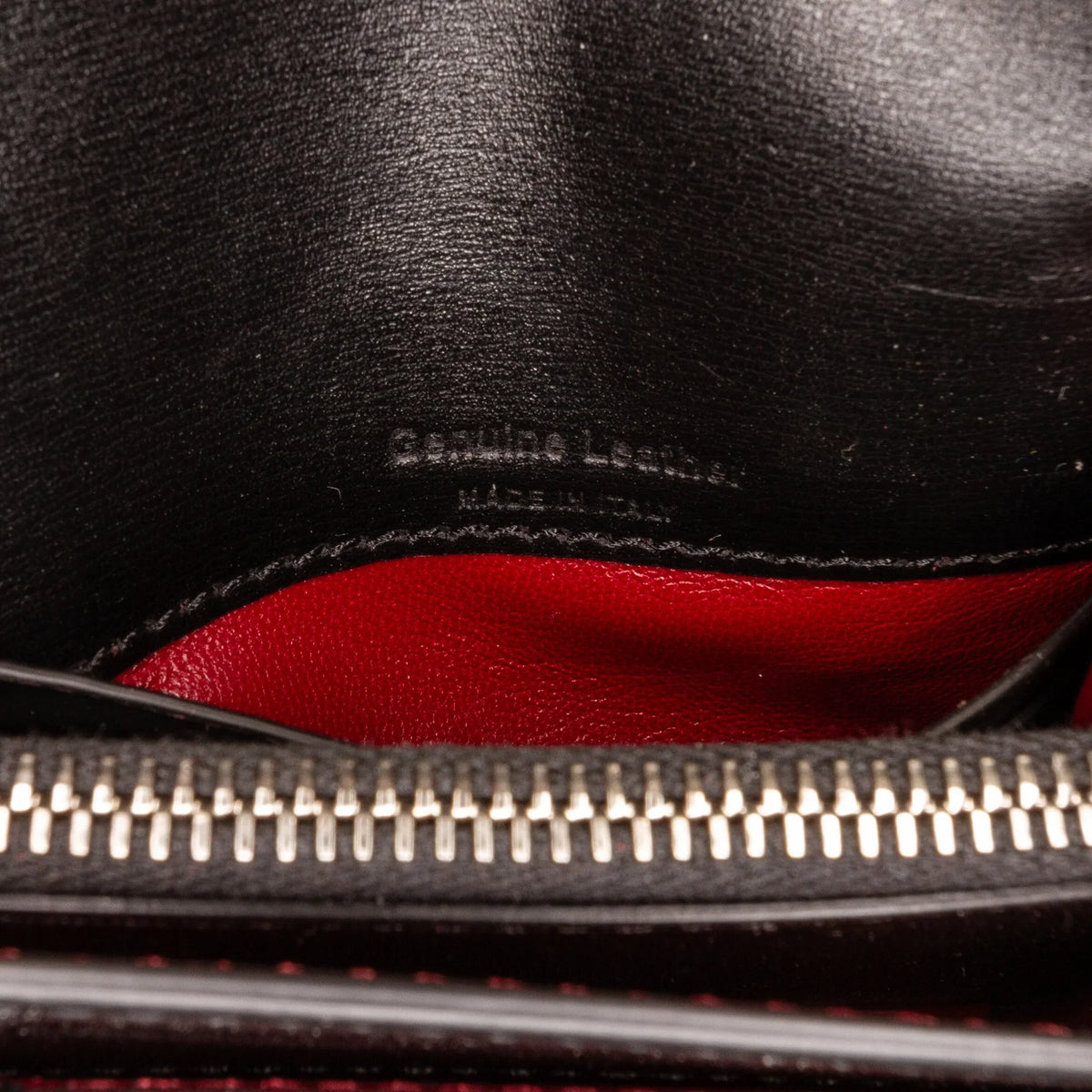 Pre-Owned Authenticated Off-White Jitney Quote Wallet on Chain Calf Leather Black Shoulder Bag Unisex (Like New)