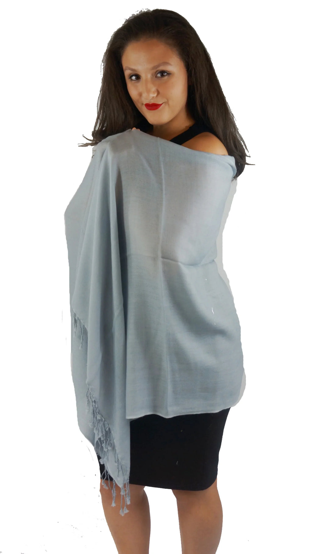 Scarf/Scarves/Shawl/Shawls/Stole/Wrap/Pashmina Scarf/Pashmina Shawl/Cashmere/Cashmere Scarf/Wool/Silk (Silver Grey)