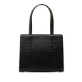 Pre-Owned Authenticated Yves Saint Laurent Handbag Calf Leather Black Top HandleBag Unisex (Good)