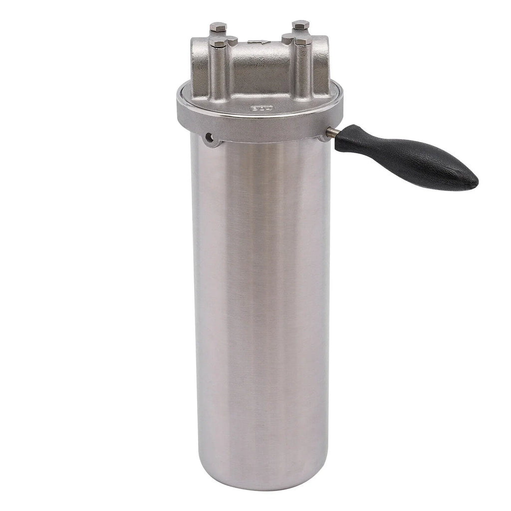 Fluid Filter Housing For 10" Cartridges 3/4" Npt 304 Stainless Steel Heavy Duty