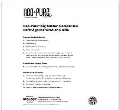 Neo-Pure BB150-PH05 Big Bubba 5 Micron Pleated Filter Cartridge Compatible with Watts BBC-150-P5 Big Bubba BBH-150 housing