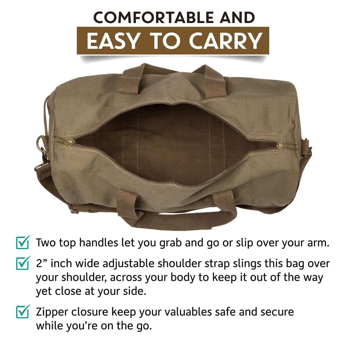 Beard the F Up Two Tone Brown 19" Canvas Sport Travel Weekender Duffel Bag