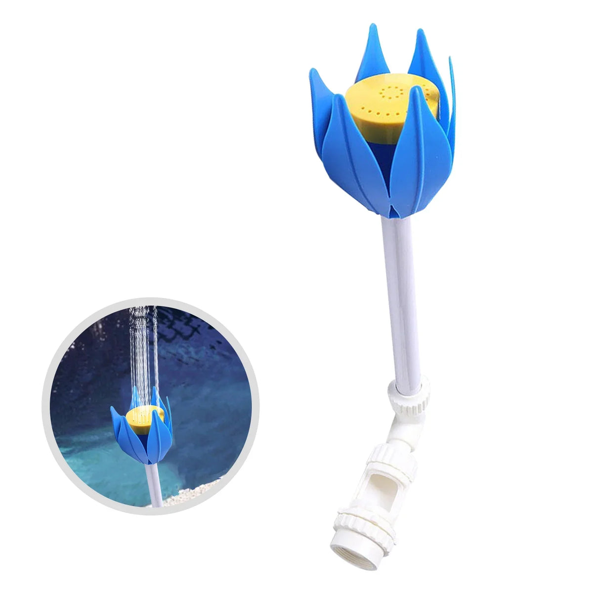 Swimming Pool Fountain Flower Shape Liquid Spray Fountain Fits 1.5-inch Threaded Return Fittings Spa Swimming Pool Tools