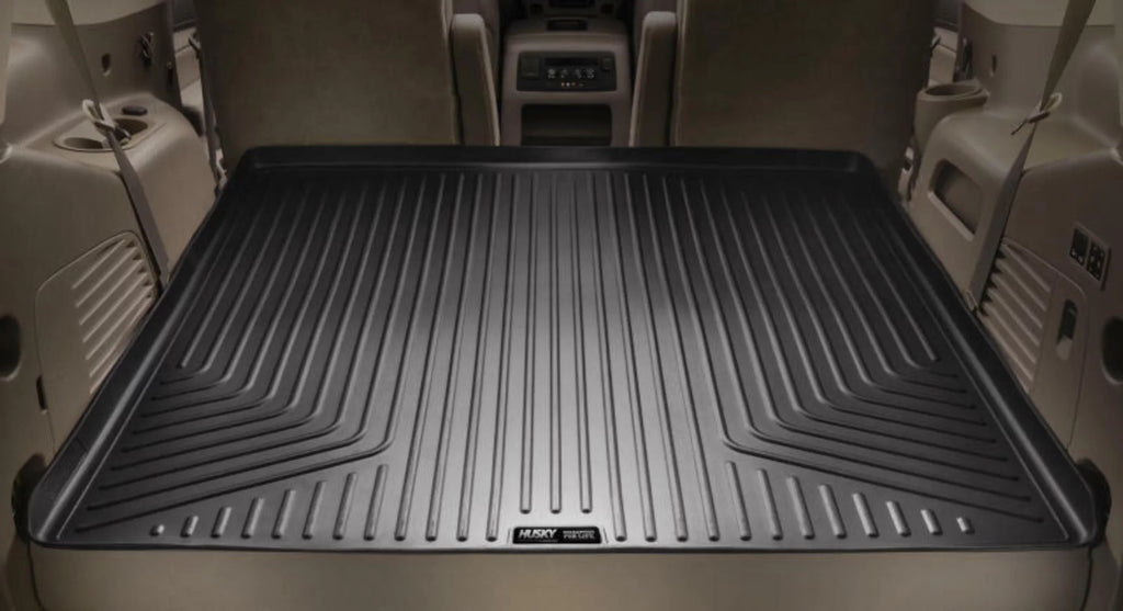 Husky by RealTruck Weatherbeater Series Cargo Liner behind 3rd Row Black Compatible with 21 Chevrolet Suburban/GMC Yukon XL Compatible with select: 2021-2023 Cadillac Escalade