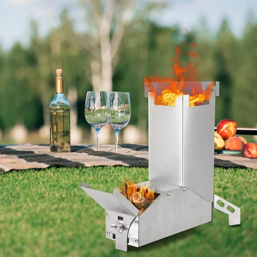 Lixada furnace,Tent Stove Picnic Bbq Wood Stainless Steel Stove Camp TentCollapsible Stainless Steel Stove With Handle Wood HuntersTent Stove Wood Stove Wood Stove Stove