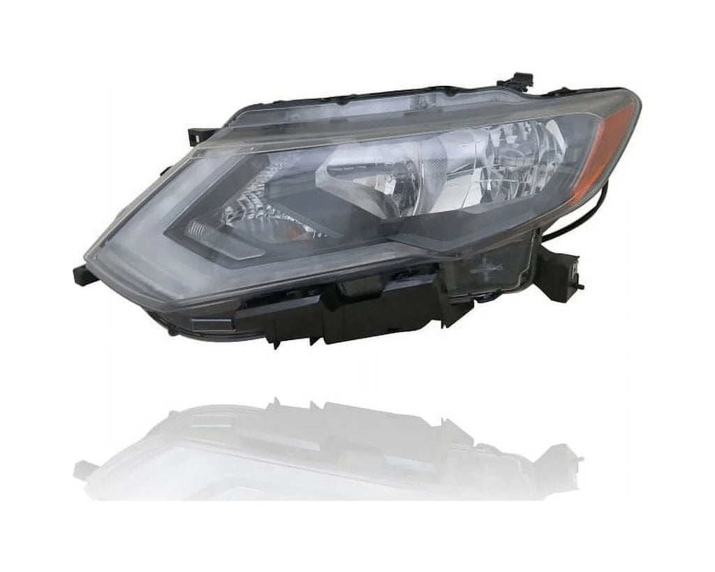 Headlight Assembly - Cooling Direct Fit/For 17-19 Nissan Rogue-S/SV/SL/Hybrid-SV (Exclude LED/SL-Premium/Hybrid-SL) - Halogen - Pair, Left Driver + Right Passenger Set - CAPA - 260106FL0A, 260606FL0A