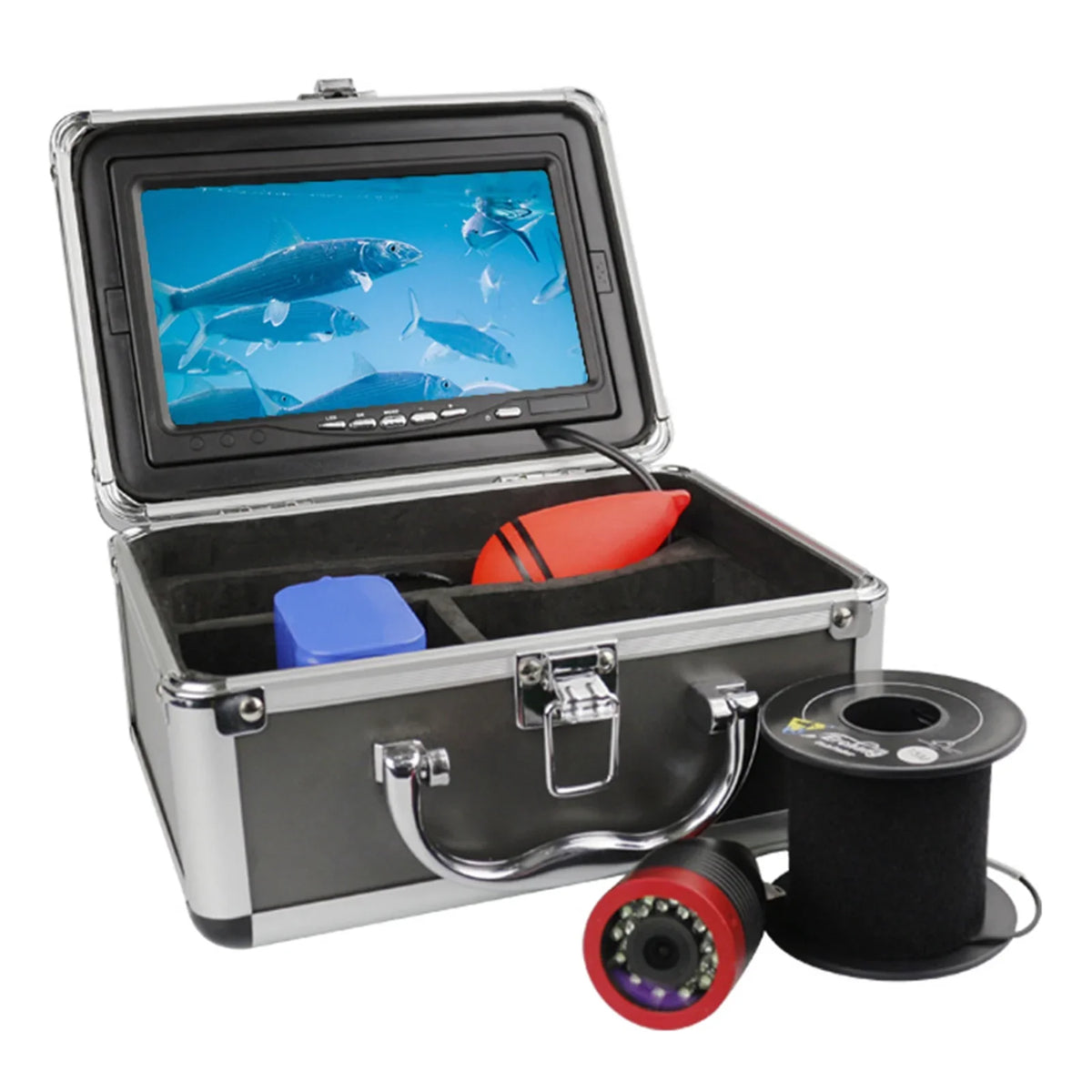 Erchang Fluid Fishing Camera Portable Fish Finder for Boat Kayak Lake Sea Fishing, 7 Inch Display
