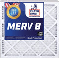 Filter King 17.5x23.5x1a Air Filter | 4-PACK | MERV 8 HVAC Pleated A/C Furnace Filters | MADE IN USA | Actual Size: 17.5 x 23.5 x .75"