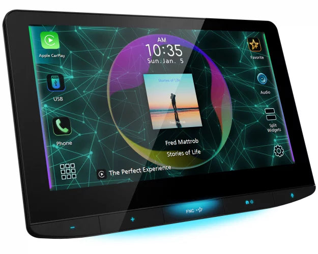 JVC KW-Z1000W 10.1" HD Car Monitor Wireless Carplay Receiver+Dash Cam