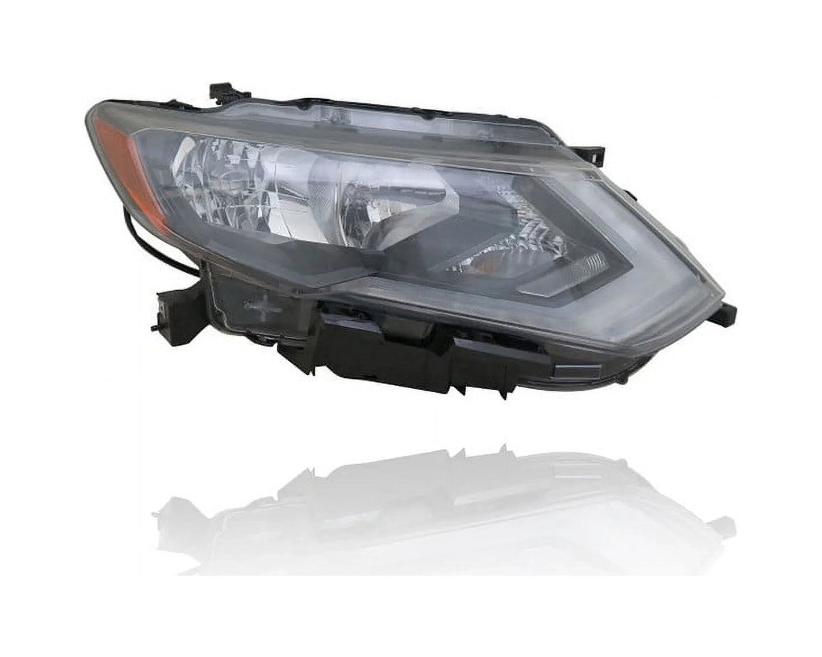 Headlight Assembly - Cooling Direct Fit/For 17-19 Nissan Rogue-S/SV/SL/Hybrid-SV (Exclude LED/SL-Premium/Hybrid-SL) - Halogen - Pair, Left Driver + Right Passenger Set - CAPA - 260106FL0A, 260606FL0A