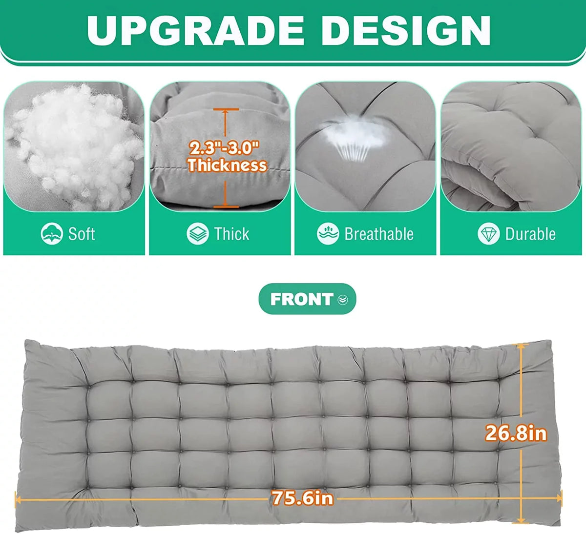 ABORON 4-Fold Portable Folding Chaise Lounge Chair,Camping Cot, with Pillow and Mattress, Adjustable Patio Recliner for Garden Beach Outdoor/Indoor